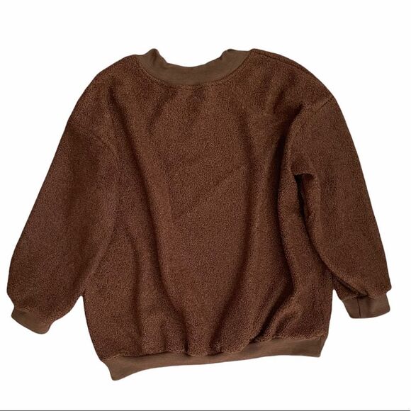 Kyerivs Fuzzy Knitted Sweater Sherpa Fleece - Picture 5 of 10